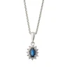 Online Rosettanheng 0,10ct med safir Halssmykker