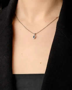 Online Rosettanheng 0,10ct med safir Halssmykker