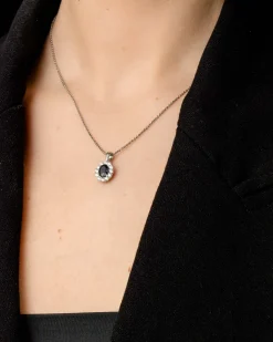Online Rosettanheng 0,48ct med safir Halssmykker