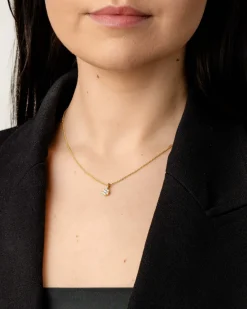 Outlet Rosettanheng i gult gull med diamanter 0,20 ct Halssmykker