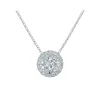 Online Rosettanheng i hvitt gull med diamanter 0,35 ct Halssmykker