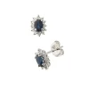 Discount Rosettørepynt 0,19ct med safir Ørepynt