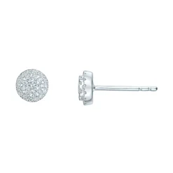 Discount Rosettørepynt i hvitt gull med diamanter 0,30 ct Ørepynt