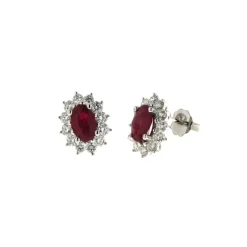 Discount Rosettørepynt med rubin 1,04ct Ørepynt