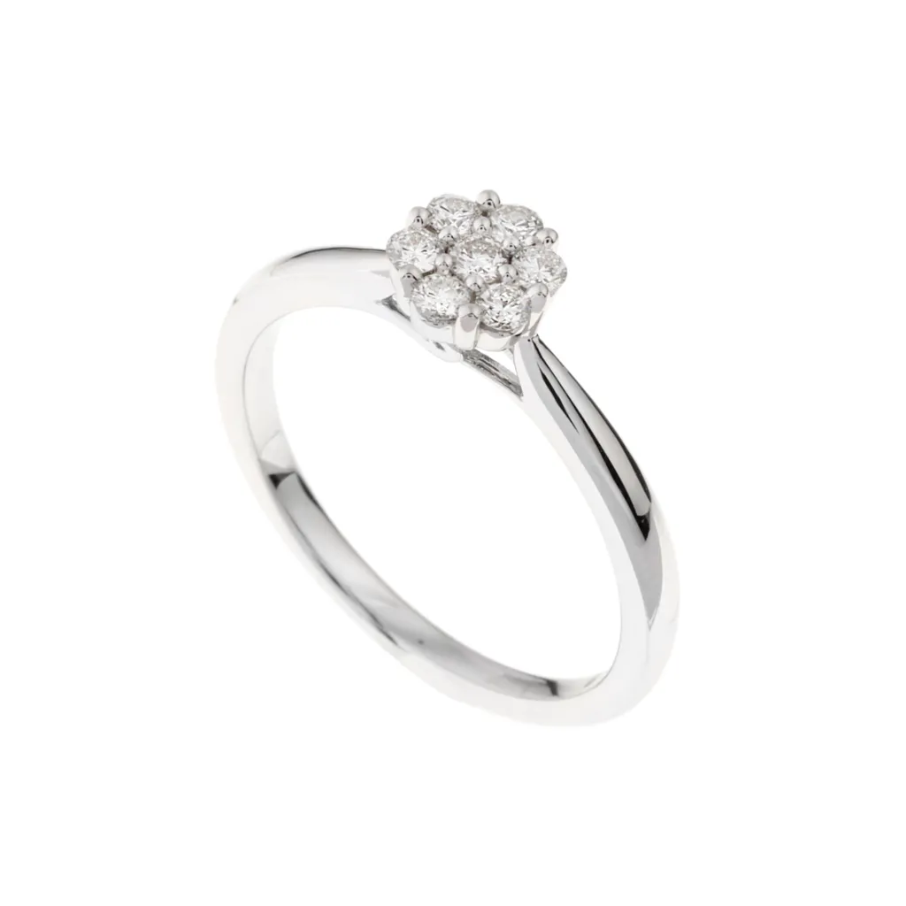 Sale Rosettring med diamanter 0,24 ct Ringer