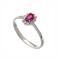 Online Rosettring med rubin 0,10ct Ringer