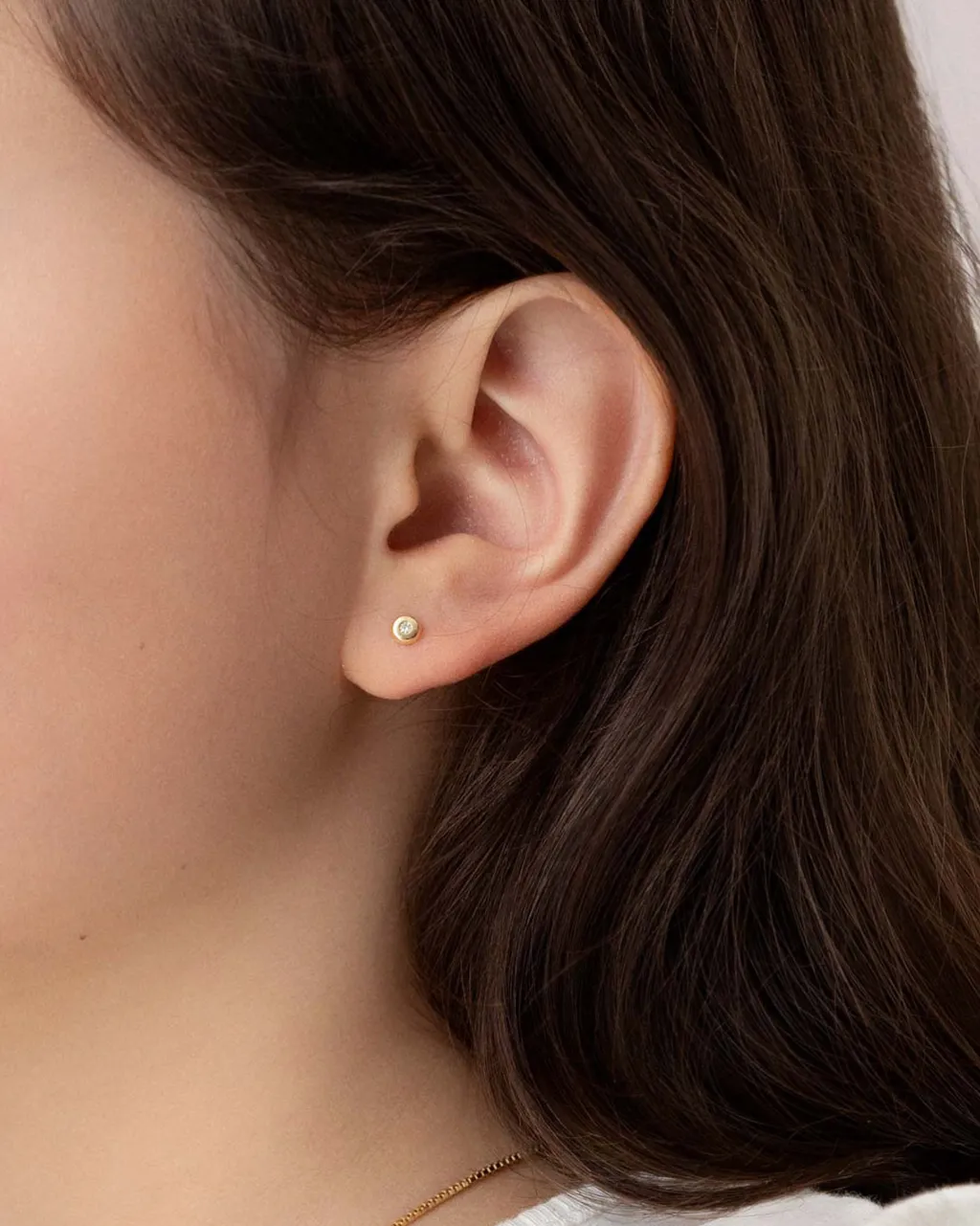 Fashion Sarieørepynt i gult gull med diamanter 0,015 ct Ørepynt