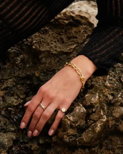 Fashion Signet gullring med diamanter Ringer