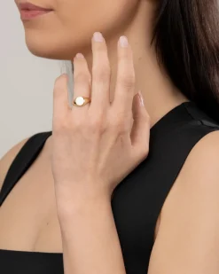 Outlet Signet ring gult gull Ringer