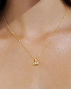 Discount Sølv forgylt halskjede Fina Necklace Halssmykker