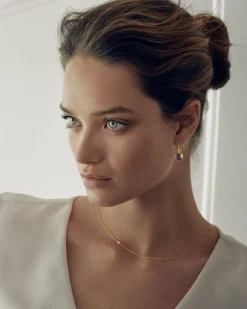 Discount Sølv forgylt halskjede Fina Necklace Halssmykker
