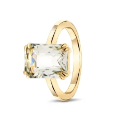 New Sølv forgylt ring med grønn ametyst Ringer