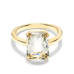 New Sølv forgylt ring med grønn ametyst Ringer