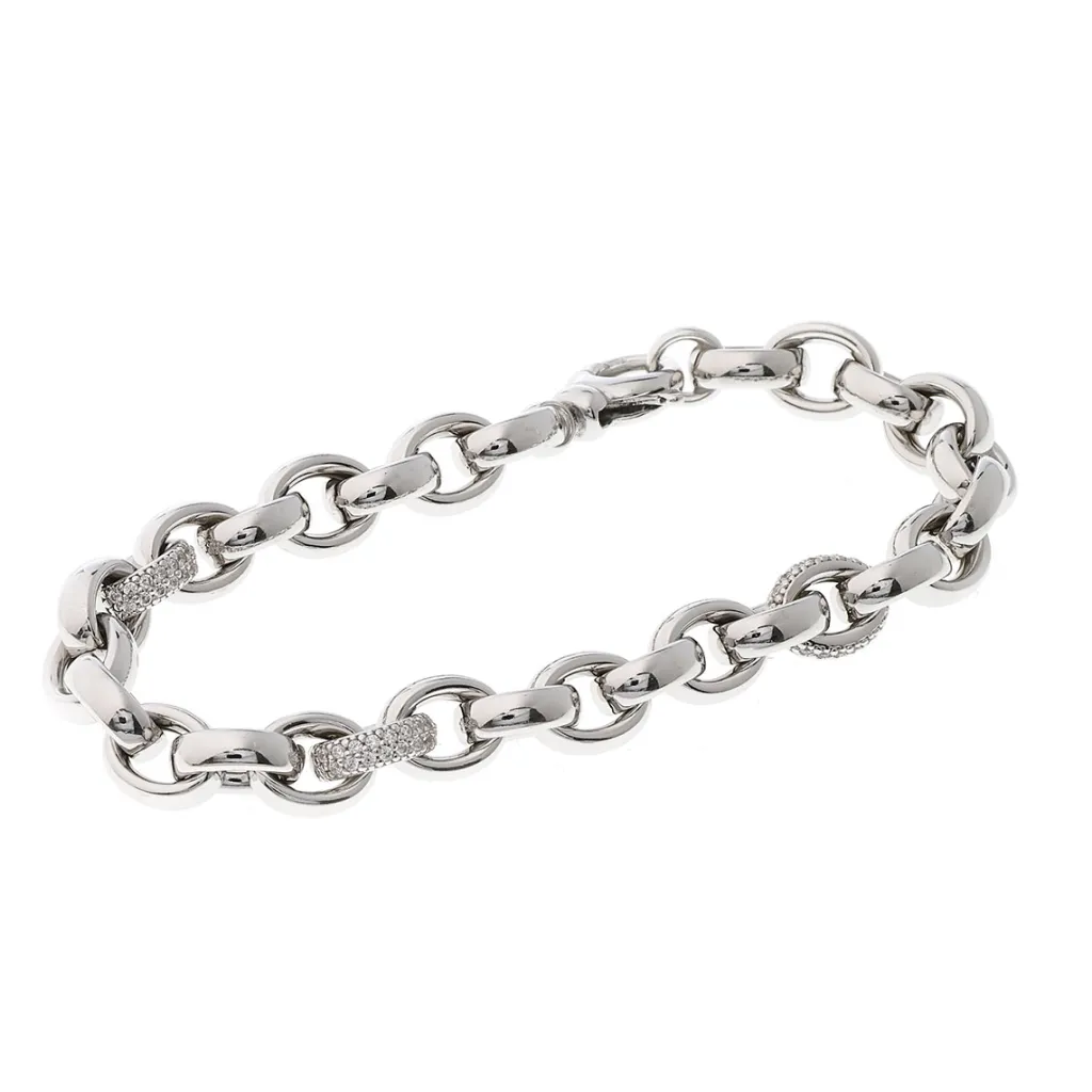 Clearance Sølvarmbånd med cubic zirkonia 20 cm Armbånd