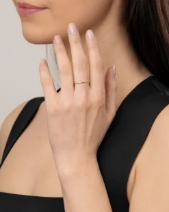 Clearance Smal ring i gult gull 1,0 mm Ringer