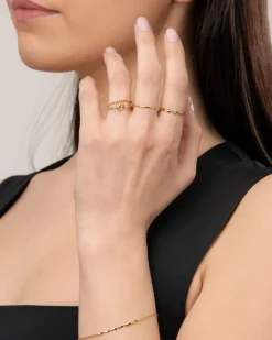 Clearance Smal ring i gult gull 1,0 mm Ringer