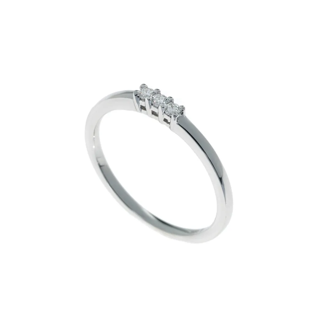 Outlet 3-stens diamantring 0,06ct Ringer