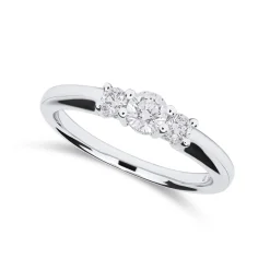 Hot 3-stens diamantring 0,33ct Ringer