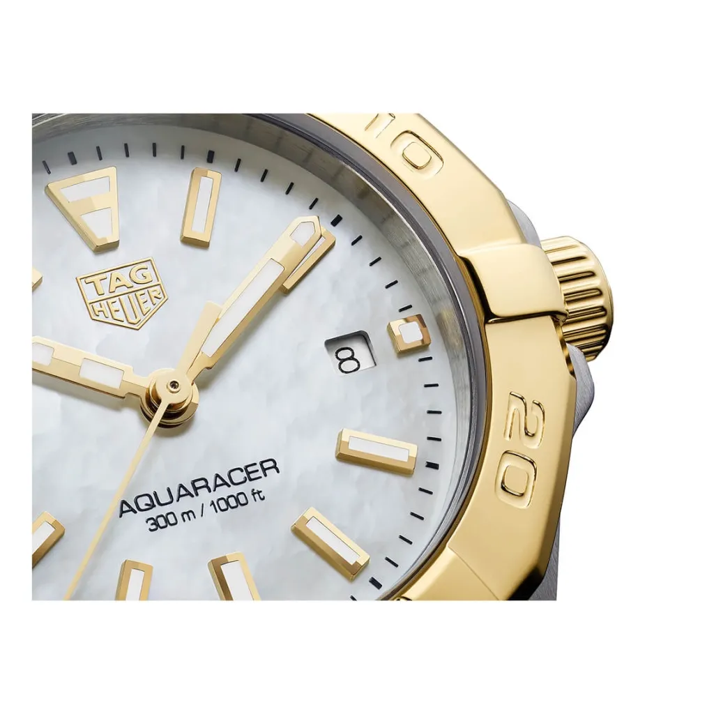 New Aquaracer forgylt og stål 27 mm quartz Dykkerklokker | Two Tone Klokker