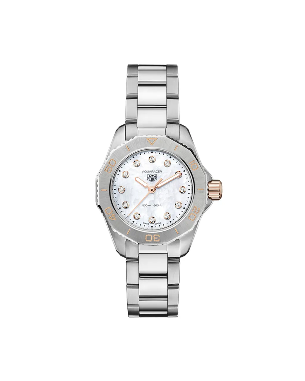 New Aquaracer perlemor med diamanter 30 mm Klokker Med Diamanter | Dykkerklokker