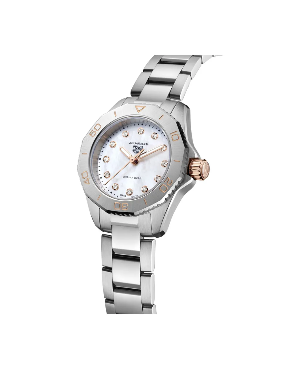 New Aquaracer perlemor med diamanter 30 mm Klokker Med Diamanter | Dykkerklokker