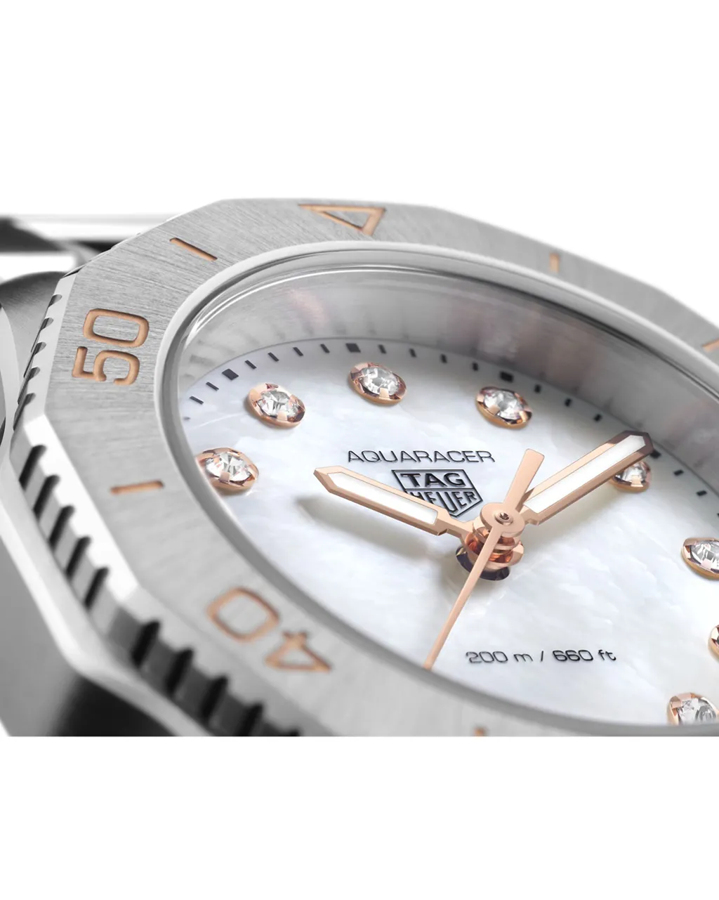 New Aquaracer perlemor med diamanter 30 mm Klokker Med Diamanter | Dykkerklokker