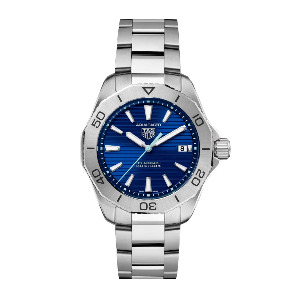 Clearance Aquaracer Professional 200 Solargraph blå 40 mm Dykkerklokker | Til Han