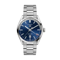 Outlet Carrera Twin-Time Date blå 41 mm Til Han