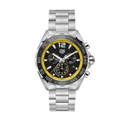 Best Formula 1 Chronograph sort og gul skive 43 mm Til Han