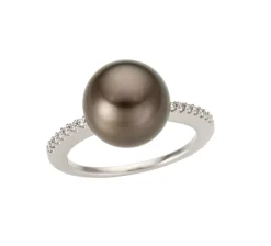 Discount Tahiti perlering med diamanter Ringer