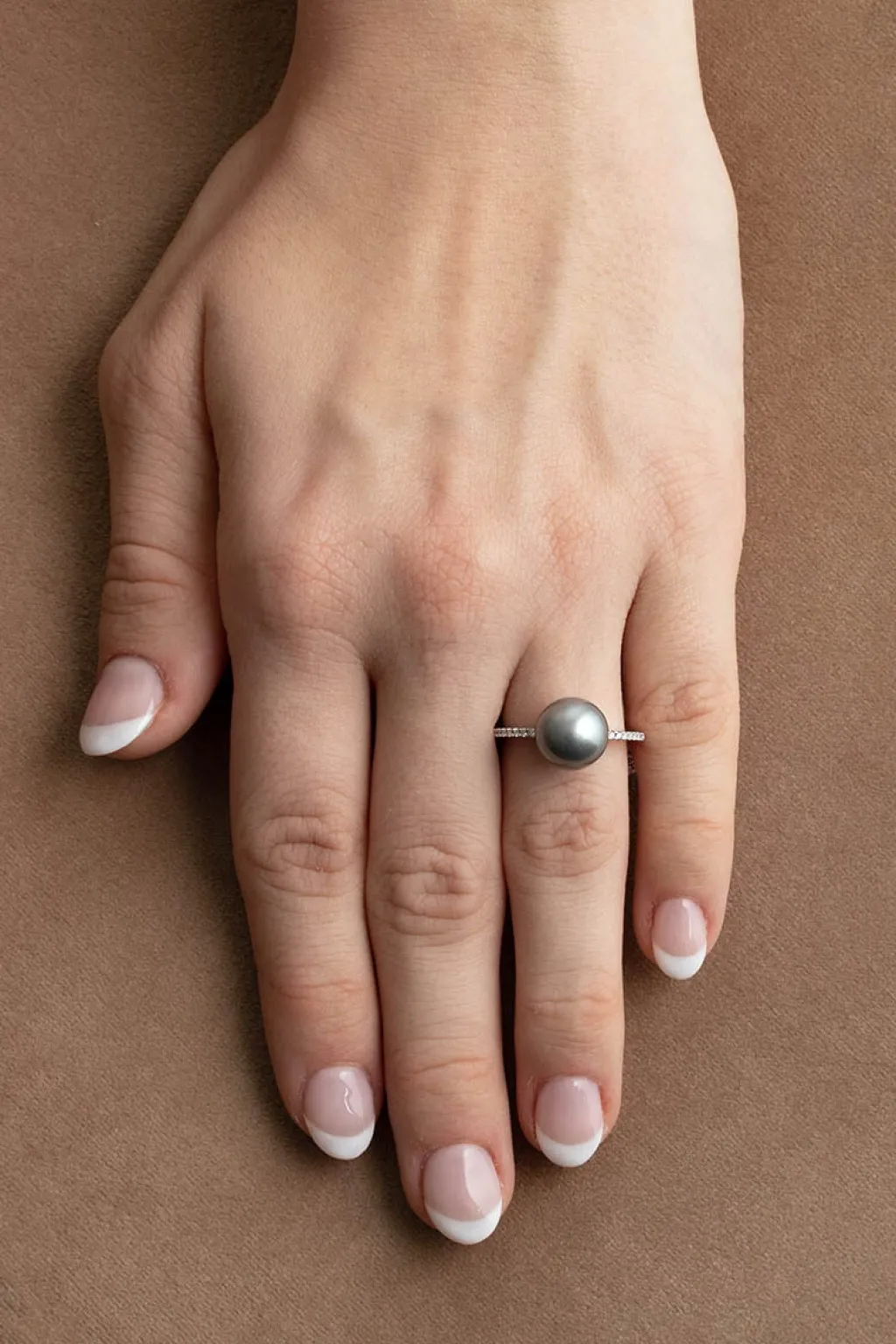 Discount Tahiti perlering med diamanter Ringer