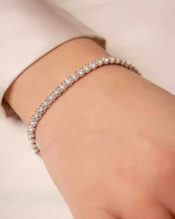 Fashion Tennisarmbånd 5,00 ct i hvitt gull Armbånd