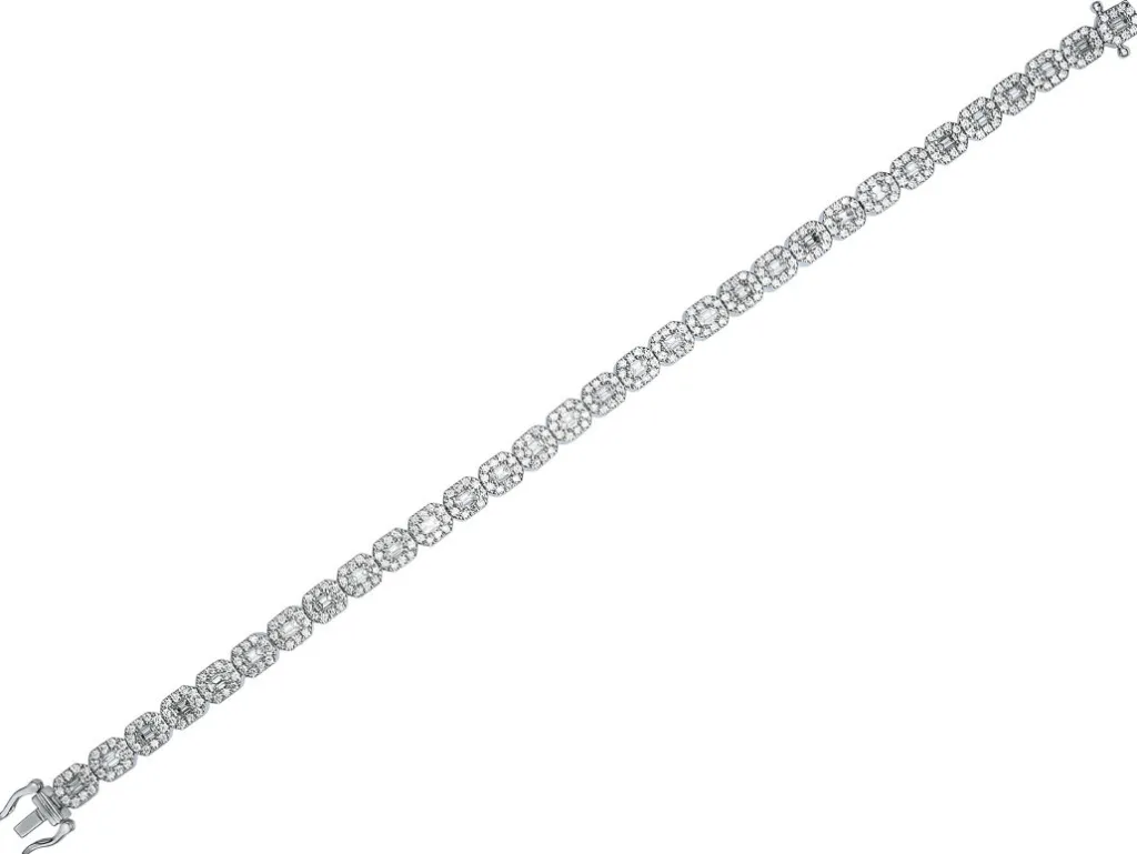 Sale Tennisarmbånd 4,00 ct med smaragdslip Armbånd