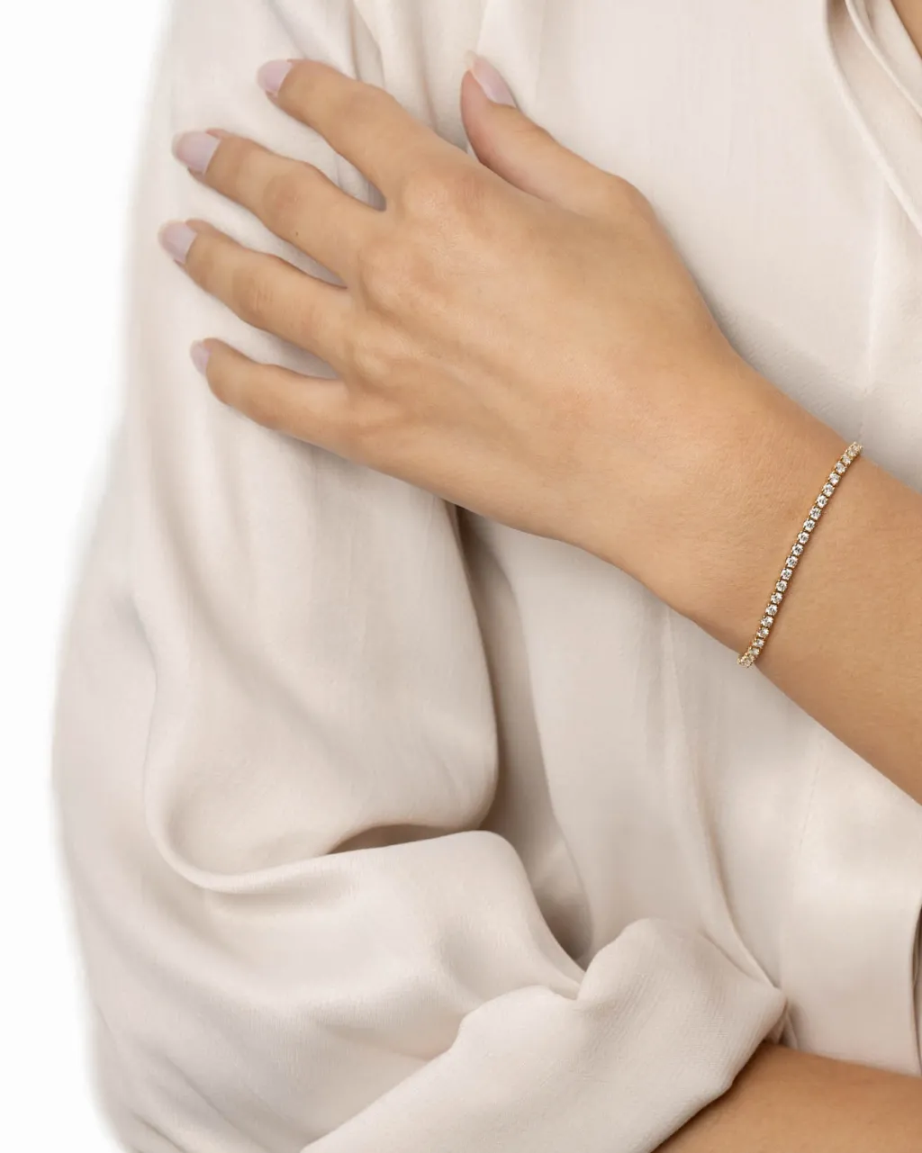 Sale Tennisarmbånd gult gull 3,00 ct Armbånd
