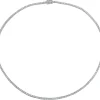 Fashion Tenniskjede i hvitt gull med diamanter 5,00 ct Halssmykker