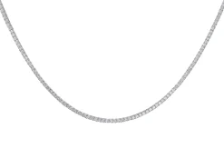 Fashion Tenniskjede i hvitt gull med diamanter 5,00 ct Halssmykker