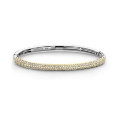 New armring i rhodiner og forgylt sølv med cubic zirkonia Armbånd