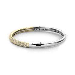 New armring i rhodiner og forgylt sølv med cubic zirkonia Armbånd