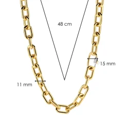 Online forgylt sølvkjede 48 cm Halssmykker