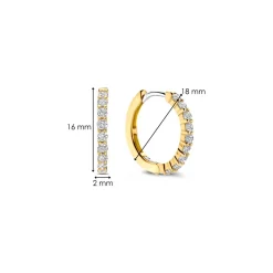 Sale forgylt sølvøreringer med cubic zirkonia Ørepynt