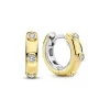 Clearance hoops i forgylt sølv med cubic zirkonia-stener Ørepynt