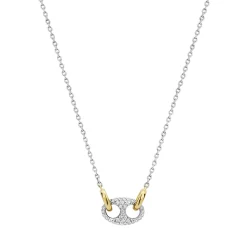 Discount kjede med sølvanheng med cubic zirkonia Halssmykker