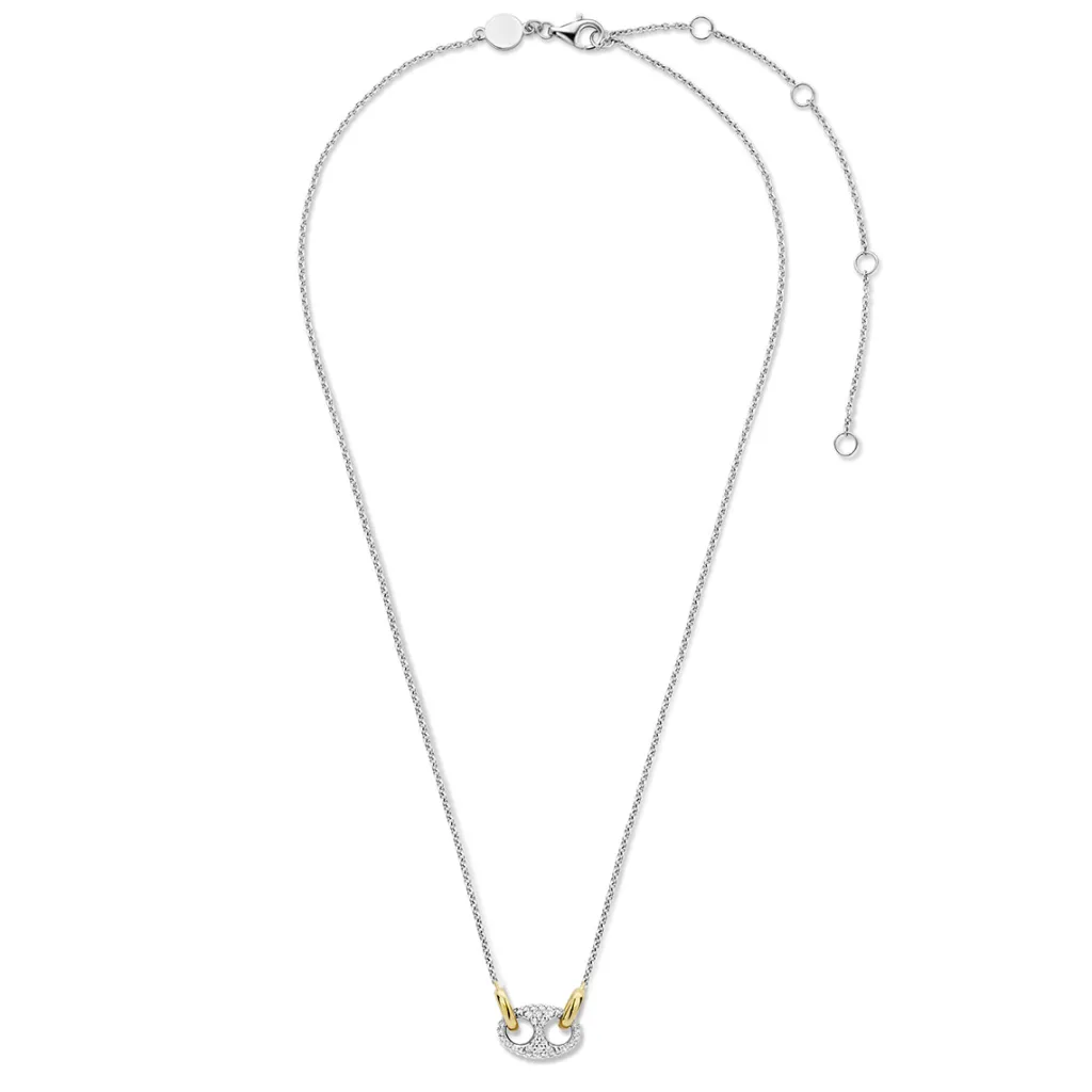 Discount kjede med sølvanheng med cubic zirkonia Halssmykker