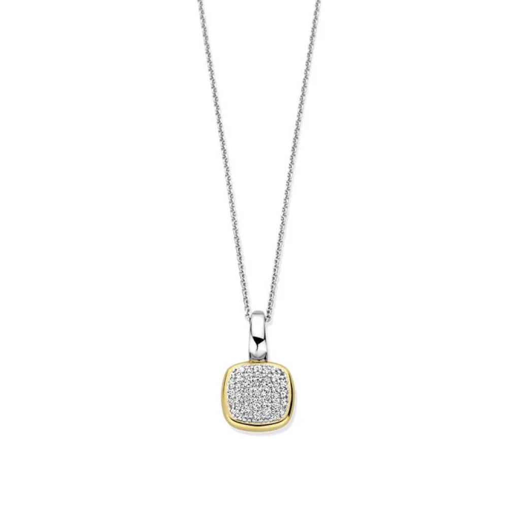 Outlet kvadratisk halssmykke med cubic zirkonia Halssmykker