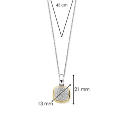Outlet kvadratisk halssmykke med cubic zirkonia Halssmykker