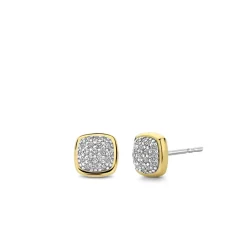 Discount pavé studs i forgylt sølv Ørepynt