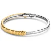 Online sølvarmring forgylt ribb 4 mm Armbånd