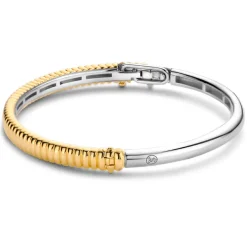 Online sølvarmring forgylt ribb 4 mm Armbånd