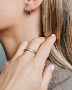 Sale sølvøreringer cubic zirkonia Ørepynt