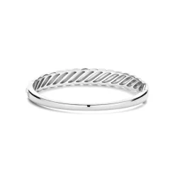 Sale tvunnet armring i rhodinert og forgylt sølv Armbånd
